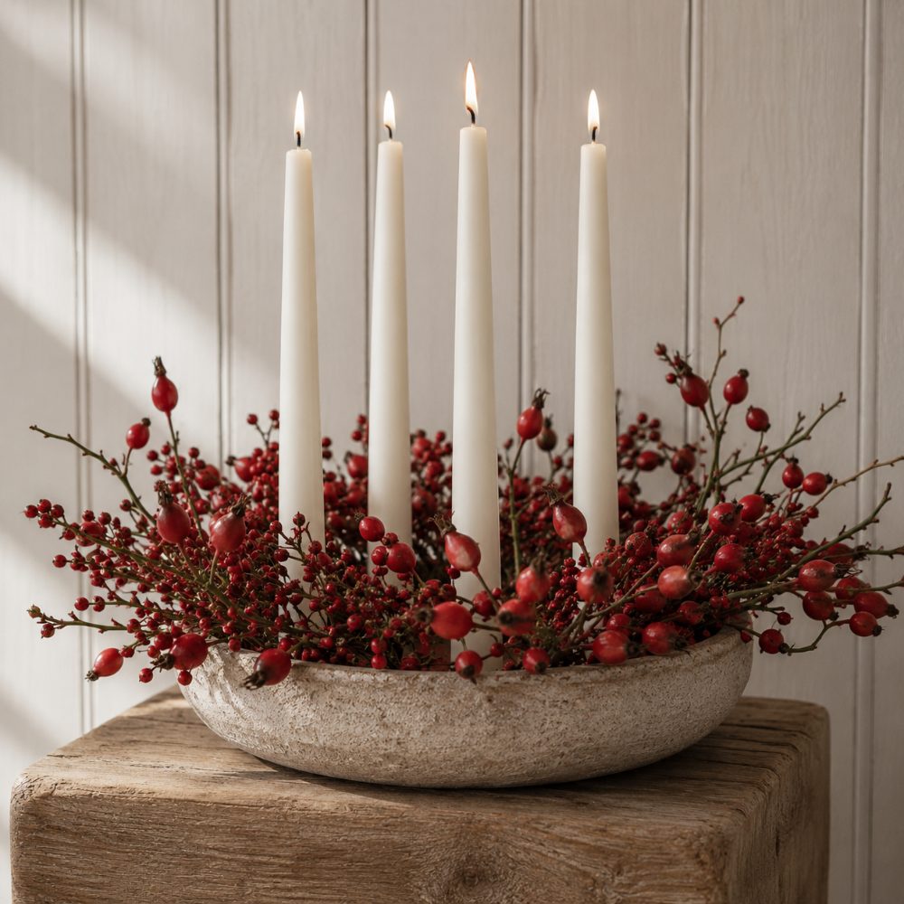 Winter berry Centrepiece